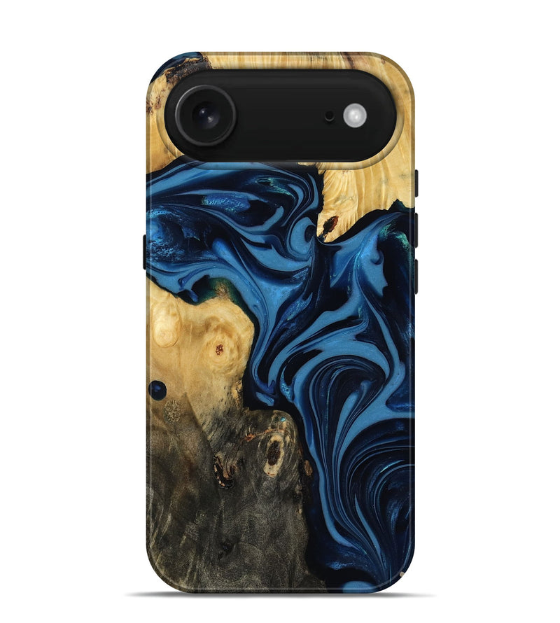 iPhone 17 Air Wood Live Edge Phone Case - Carey (Blue, 817894)