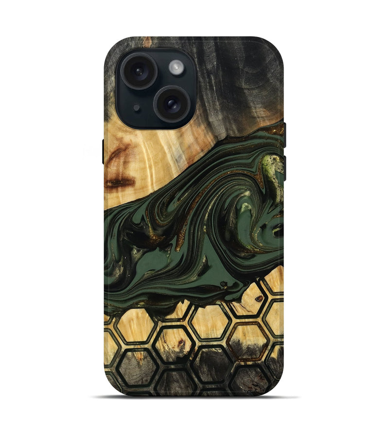 iPhone 15 Wood Live Edge Phone Case - Marely (Pattern, 817897)