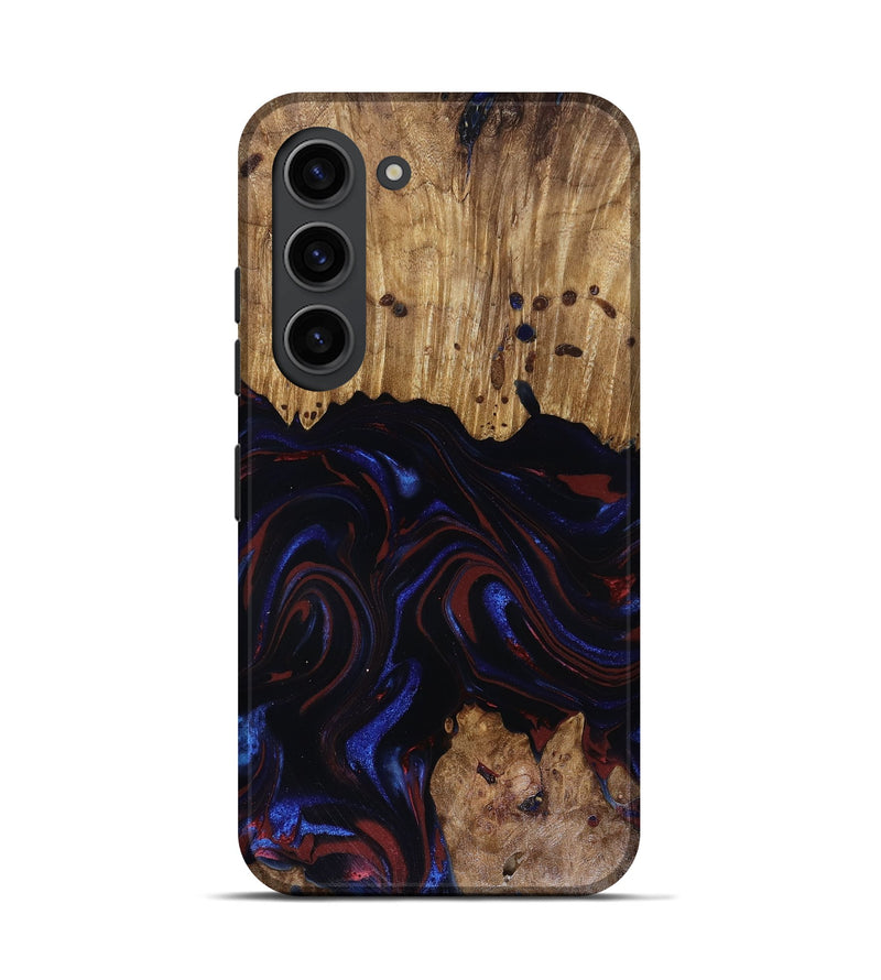 Galaxy S23 Wood Live Edge Phone Case - Frances (Red, 817905)