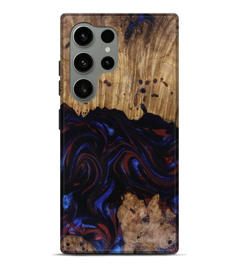 Galaxy S24 Ultra Wood Live Edge Phone Case - Frances (Red, 817905)