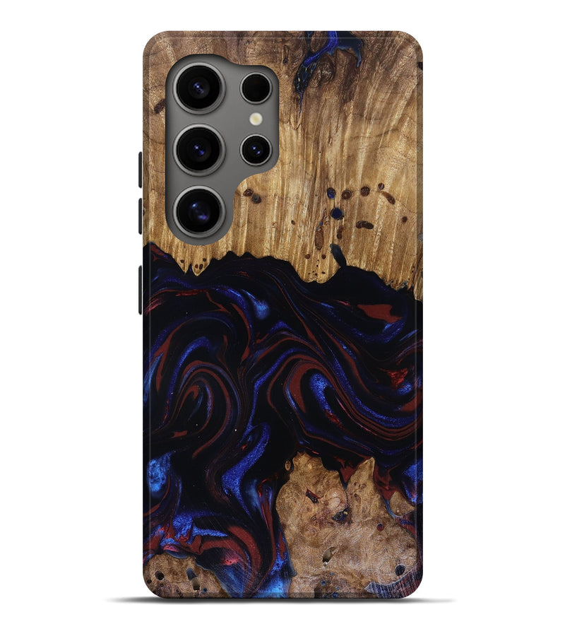 Galaxy S25 Ultra Wood Live Edge Phone Case - Frances (Red, 817905)