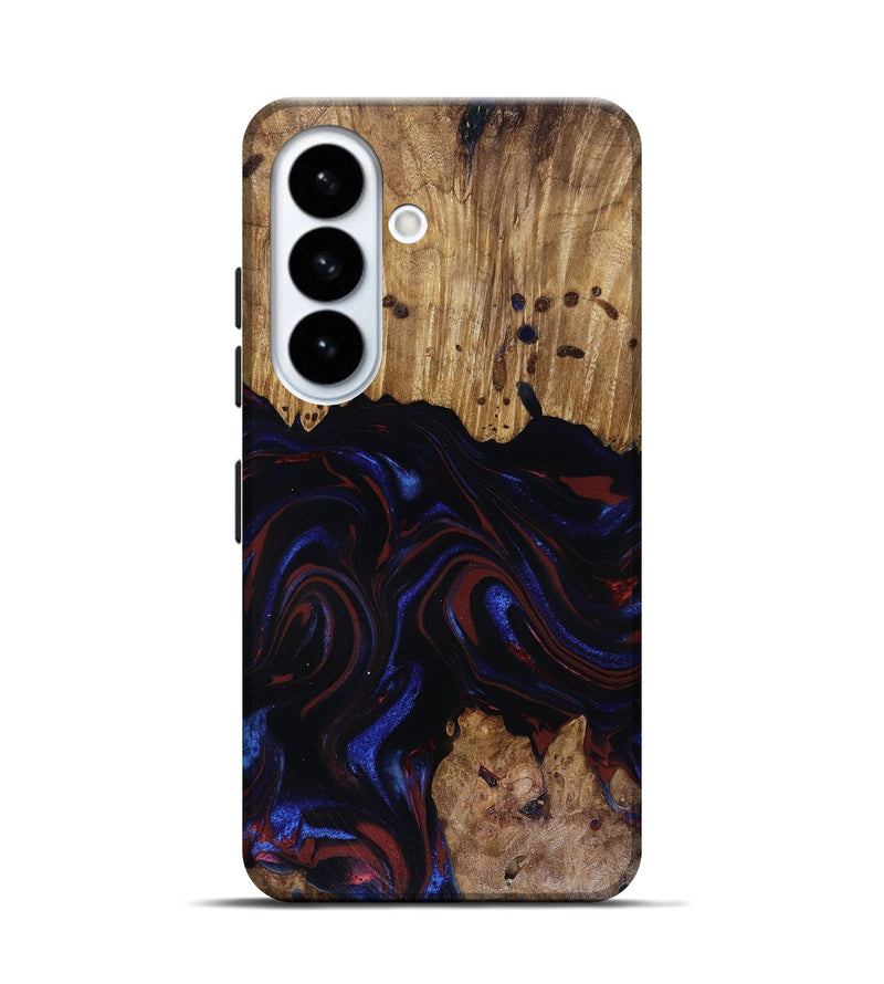 Galaxy S26 Wood Live Edge Phone Case - Frances (Red, 817905)