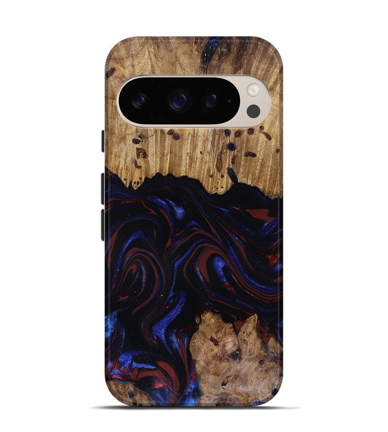 Pixel 10 Pro Wood Live Edge Phone Case - Frances (Red, 817905)