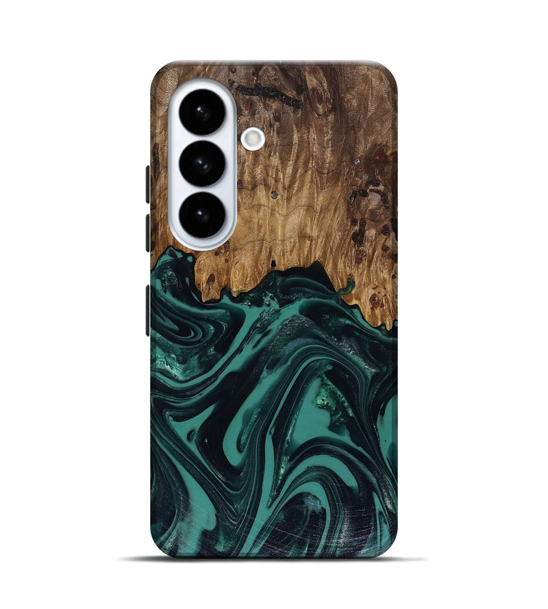 Galaxy S26 Wood Live Edge Phone Case - Calista (Green, 817906)