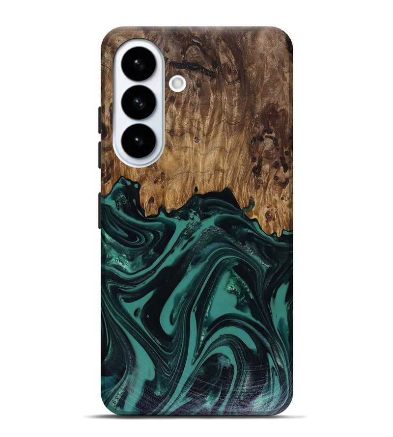 Galaxy S26 Plus Wood Live Edge Phone Case - Calista (Green, 817906)