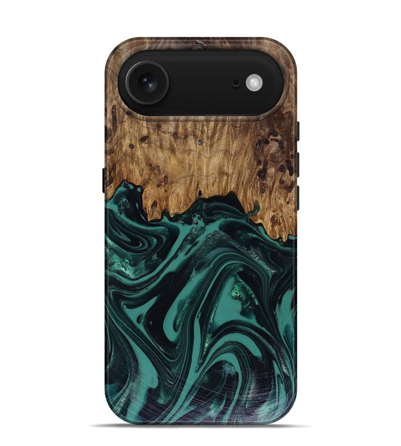 iPhone 17 Air Wood Live Edge Phone Case - Calista (Green, 817906)