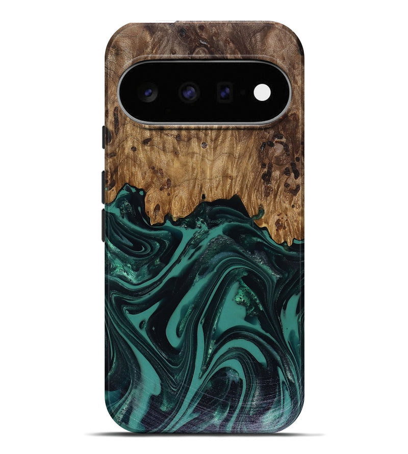 Pixel 11 Pro XL Wood Live Edge Phone Case - Calista (Green, 817906)