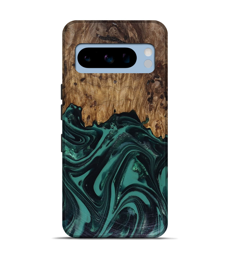 Pixel 8 Pro Wood Live Edge Phone Case - Calista (Green, 817906)