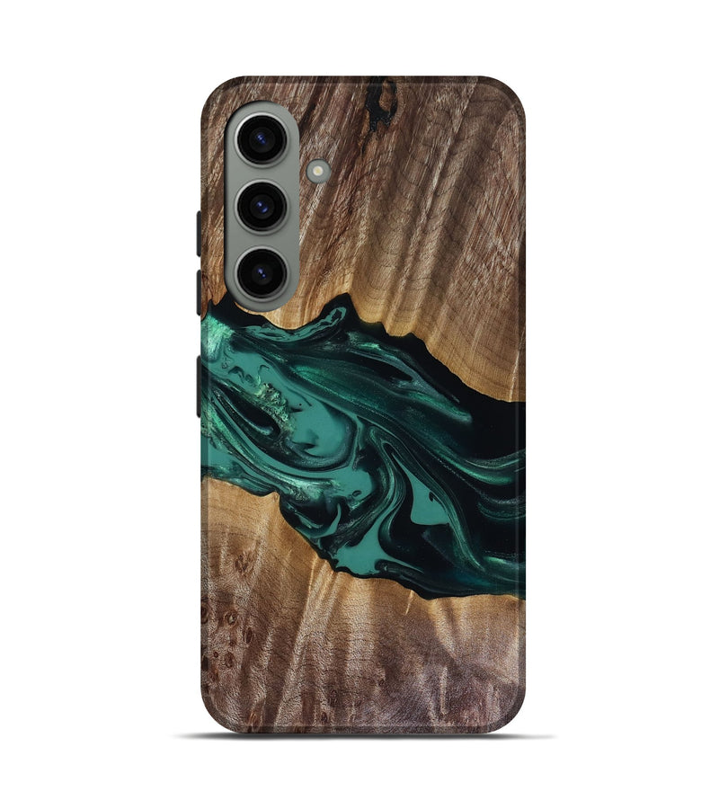 Galaxy S24 Wood Live Edge Phone Case - Wendy (Green, 817911)