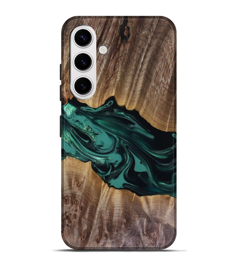Galaxy S25 Plus Wood Live Edge Phone Case - Wendy (Green, 817911)