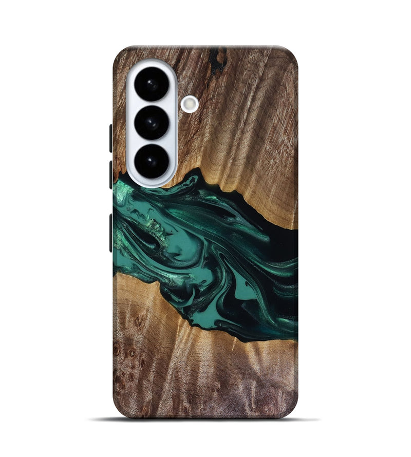 Galaxy S26 Wood Live Edge Phone Case - Wendy (Green, 817911)