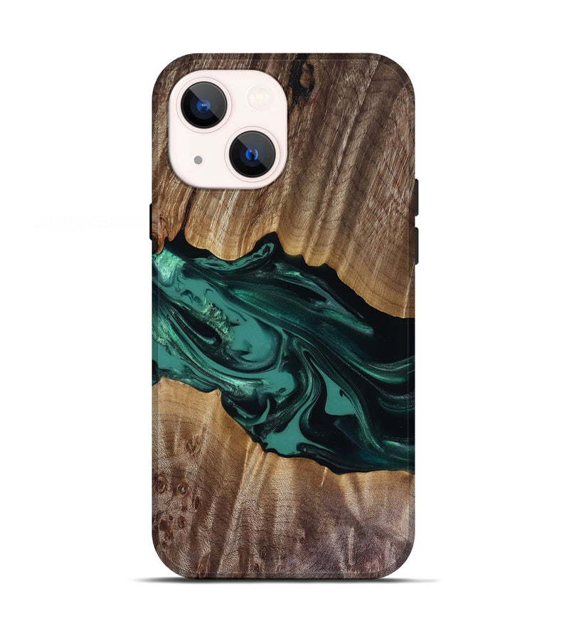 iPhone 13 Wood Live Edge Phone Case - Wendy (Green, 817911)