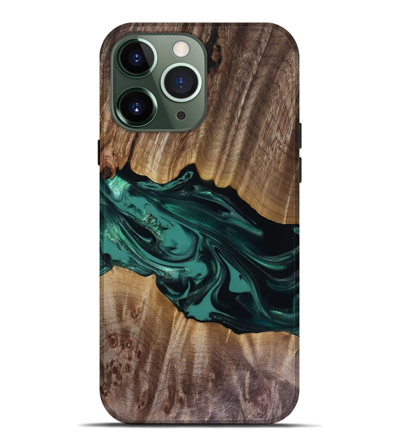 iPhone 13 Pro Max Wood Live Edge Phone Case - Wendy (Green, 817911)