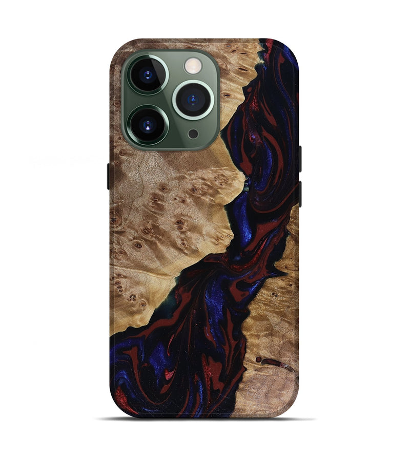 iPhone 13 Pro Wood Live Edge Phone Case - Delaney (Red, 817912)