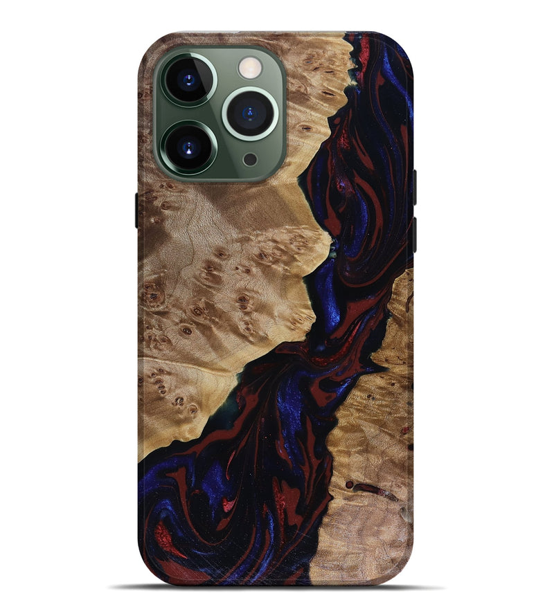 iPhone 13 Pro Max Wood Live Edge Phone Case - Delaney (Red, 817912)