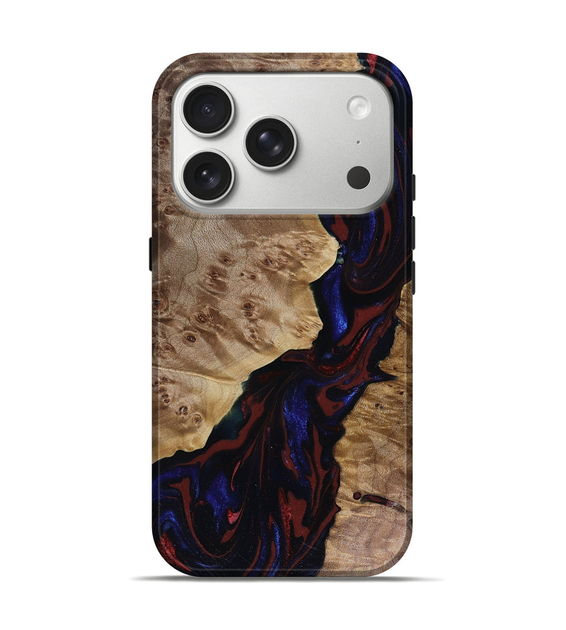 iPhone 17 Pro Wood Live Edge Phone Case - Delaney (Red, 817912)