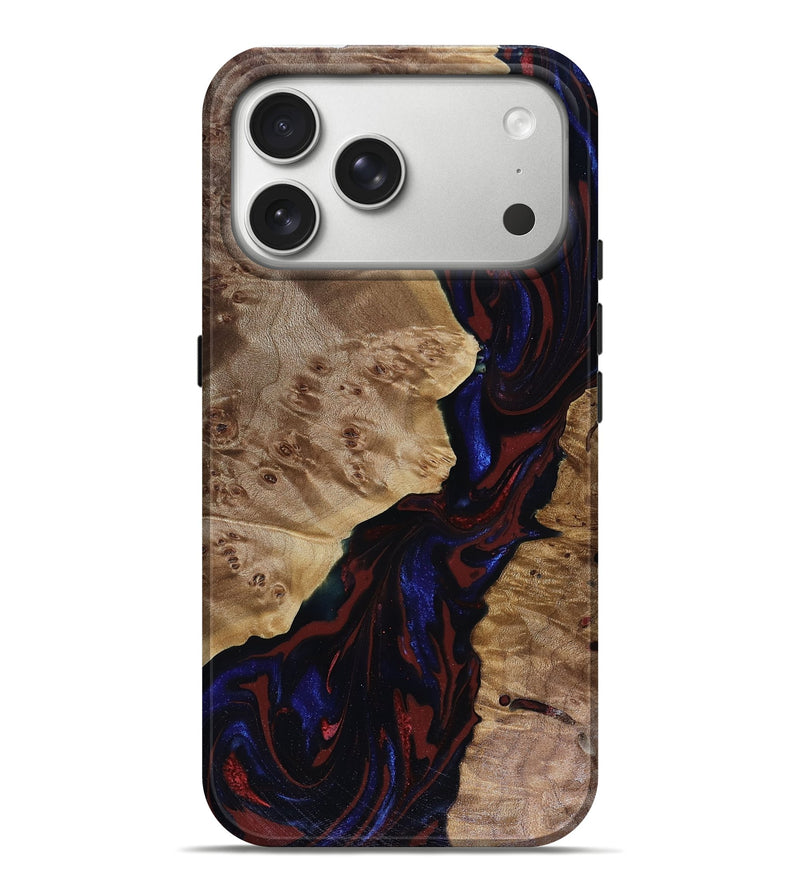 iPhone 17 Pro Max Wood Live Edge Phone Case - Delaney (Red, 817912)