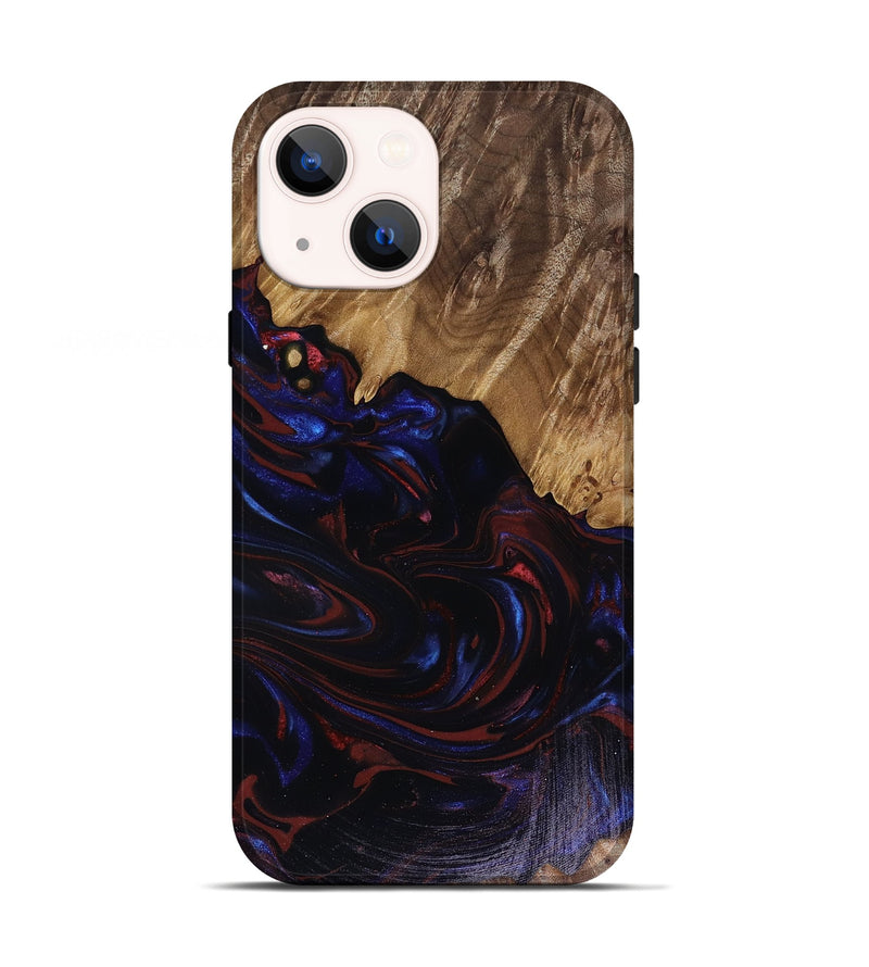 iPhone 13 Wood Live Edge Phone Case - Kirstie (Red, 817913)