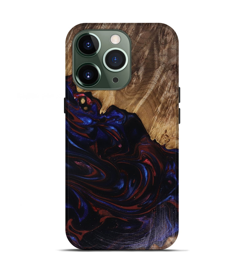 iPhone 13 Pro Wood Live Edge Phone Case - Kirstie (Red, 817913)