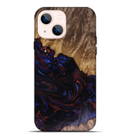 iPhone 14 Plus Wood Live Edge Phone Case - Kirstie (Red, 817913)