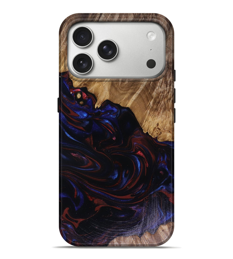 iPhone 17 Pro Max Wood Live Edge Phone Case - Kirstie (Red, 817913)