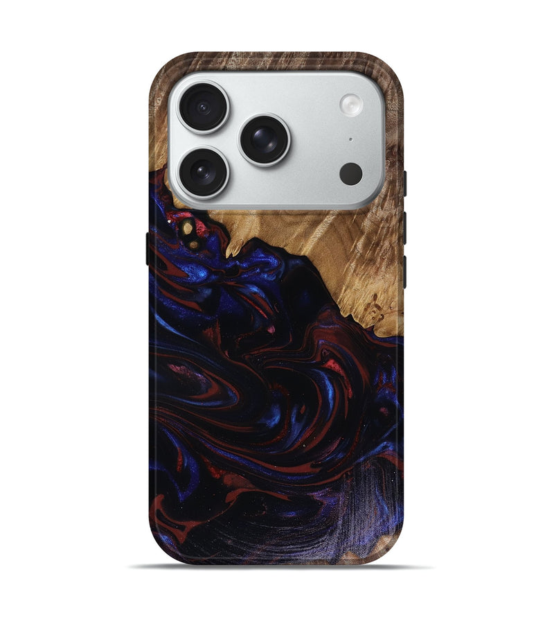 iPhone 18 Pro Wood Live Edge Phone Case - Kirstie (Red, 817913)