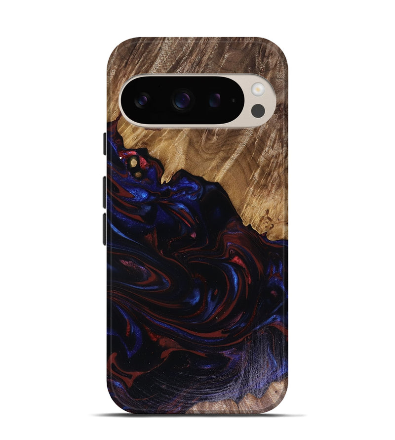 Pixel 9 Pro Wood Live Edge Phone Case - Kirstie (Red, 817913)