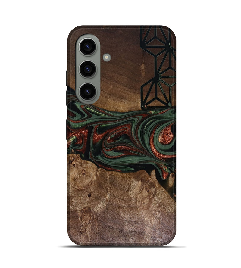 Galaxy S24 Wood Live Edge Phone Case - Shania (Green, 817919)