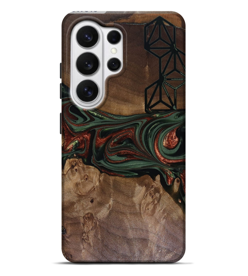 Galaxy S26 Ultra Wood Live Edge Phone Case - Shania (Green, 817919)