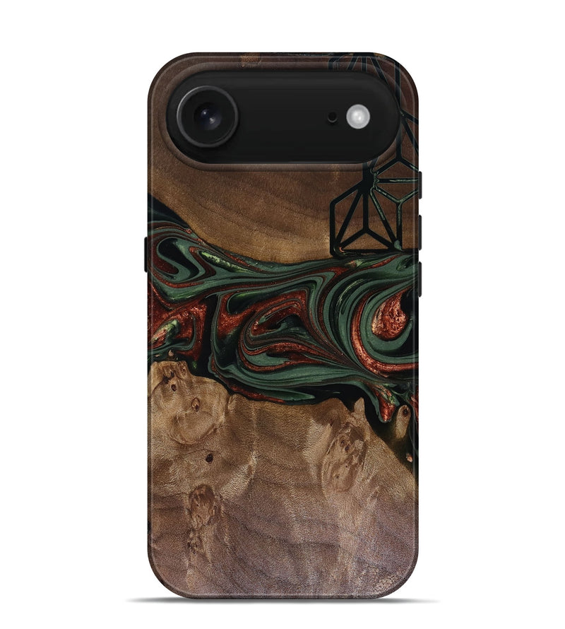 iPhone 17 Air Wood Live Edge Phone Case - Shania (Green, 817919)