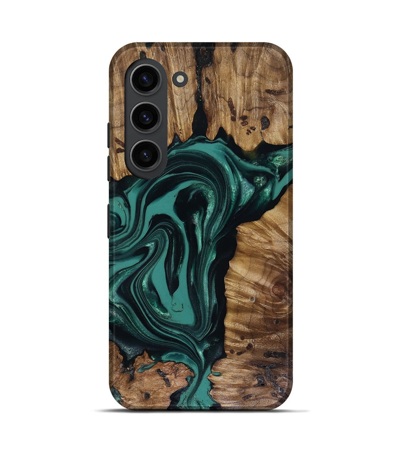 Galaxy S23 Wood Live Edge Phone Case - Aryan (Green, 817920)