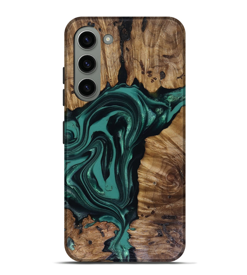 Galaxy S23 Plus Wood Live Edge Phone Case - Aryan (Green, 817920)