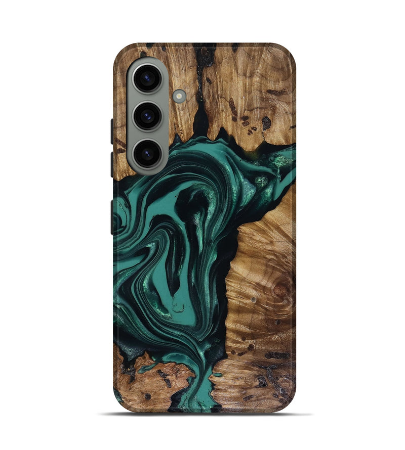 Galaxy S24 Wood Live Edge Phone Case - Aryan (Green, 817920)