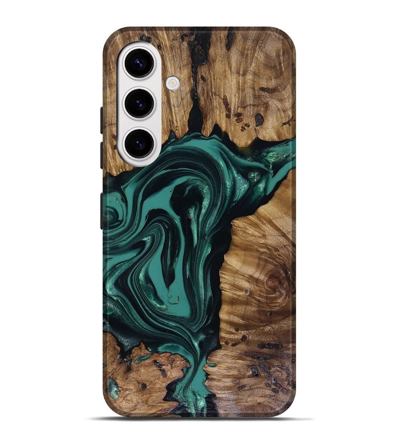 Galaxy S25 Plus Wood Live Edge Phone Case - Aryan (Green, 817920)