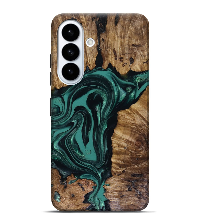 Galaxy S26 Plus Wood Live Edge Phone Case - Aryan (Green, 817920)