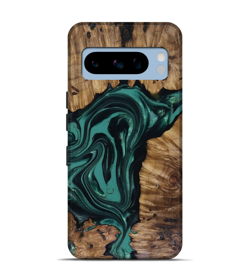 Pixel 8 Pro Wood Live Edge Phone Case - Aryan (Green, 817920)