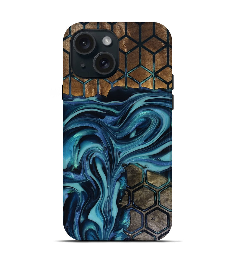 iPhone 15 Wood Live Edge Phone Case - Lona (Pattern, 817922)