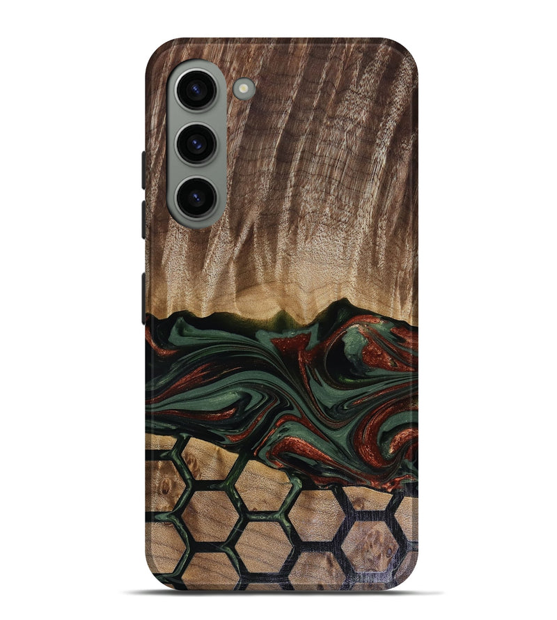 Galaxy S23 Plus Wood Live Edge Phone Case - Chance (Green, 817924)