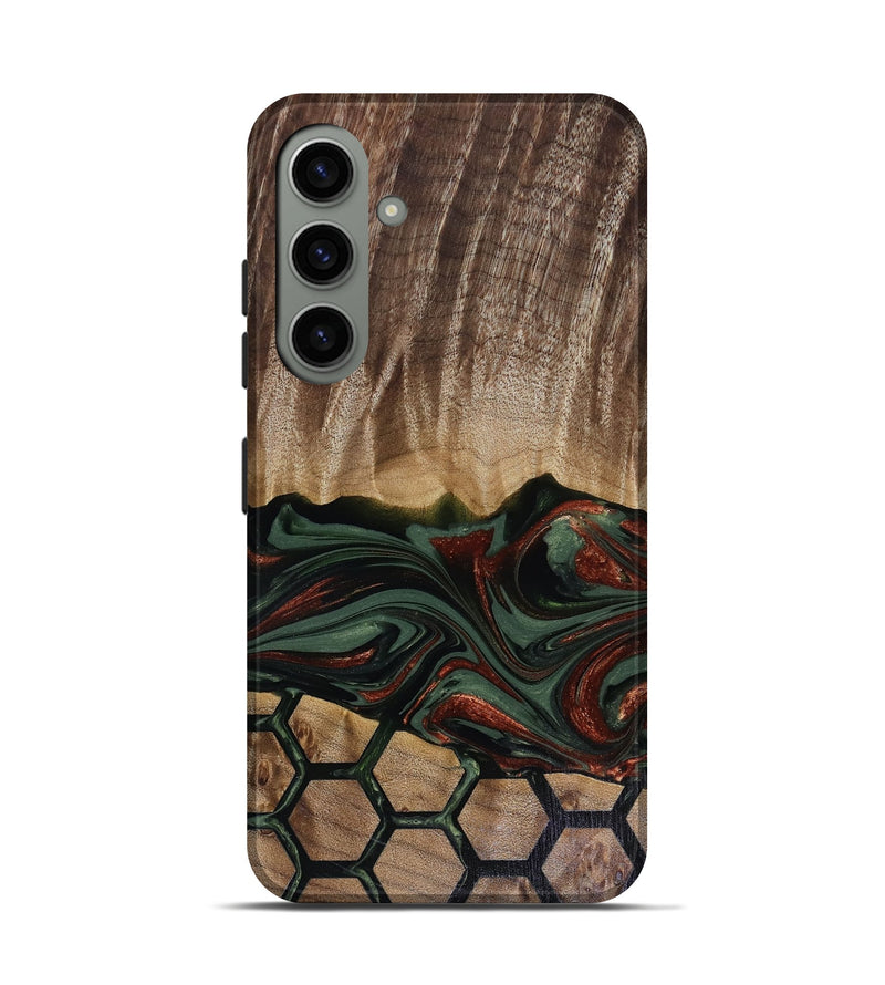 Galaxy S24 Wood Live Edge Phone Case - Chance (Green, 817924)