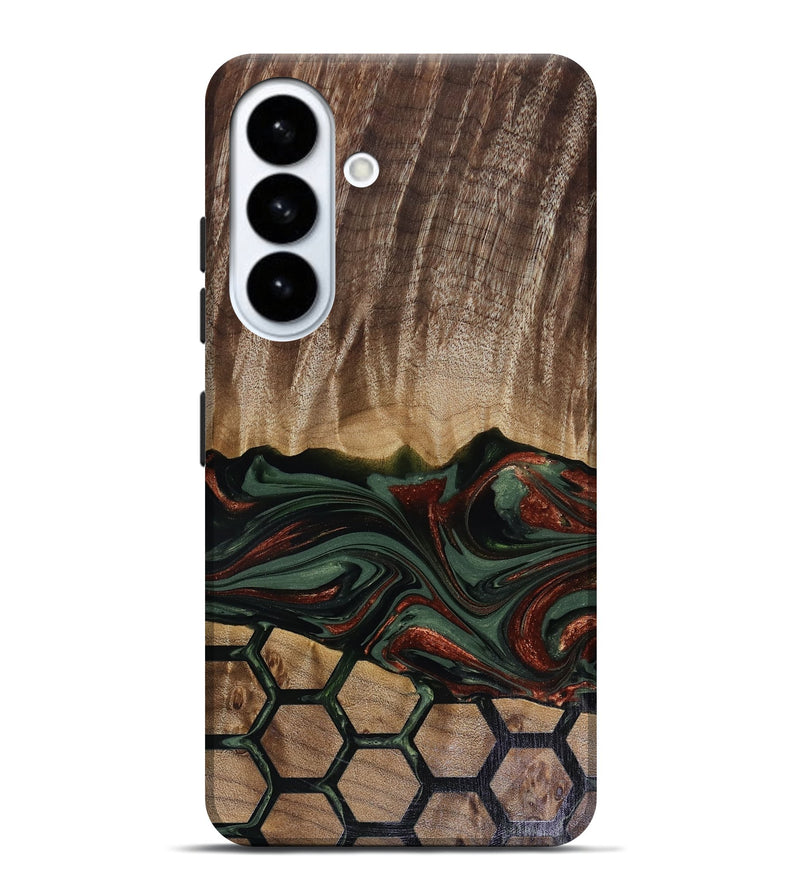 Galaxy S26 Plus Wood Live Edge Phone Case - Chance (Green, 817924)