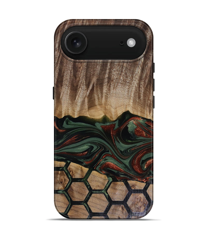 iPhone 17 Air Wood Live Edge Phone Case - Chance (Green, 817924)