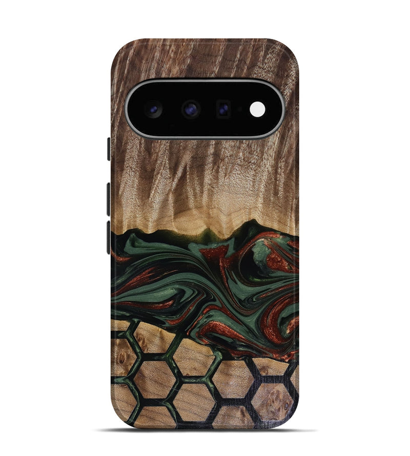 Pixel 11 Wood Live Edge Phone Case - Chance (Green, 817924)