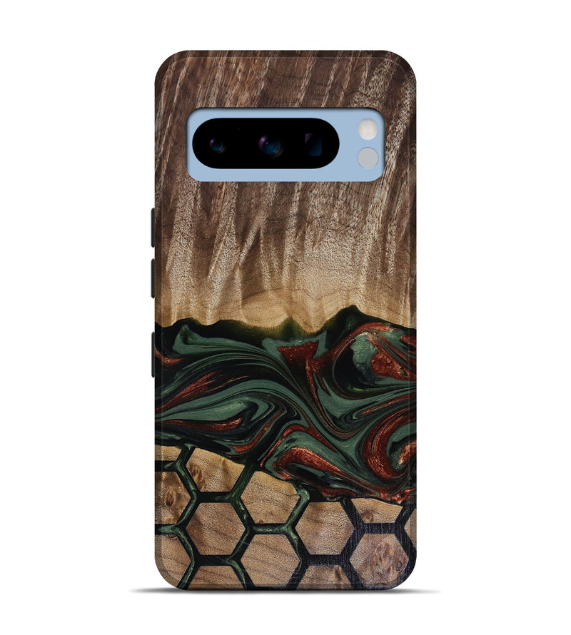 Pixel 8 Pro Wood Live Edge Phone Case - Chance (Green, 817924)