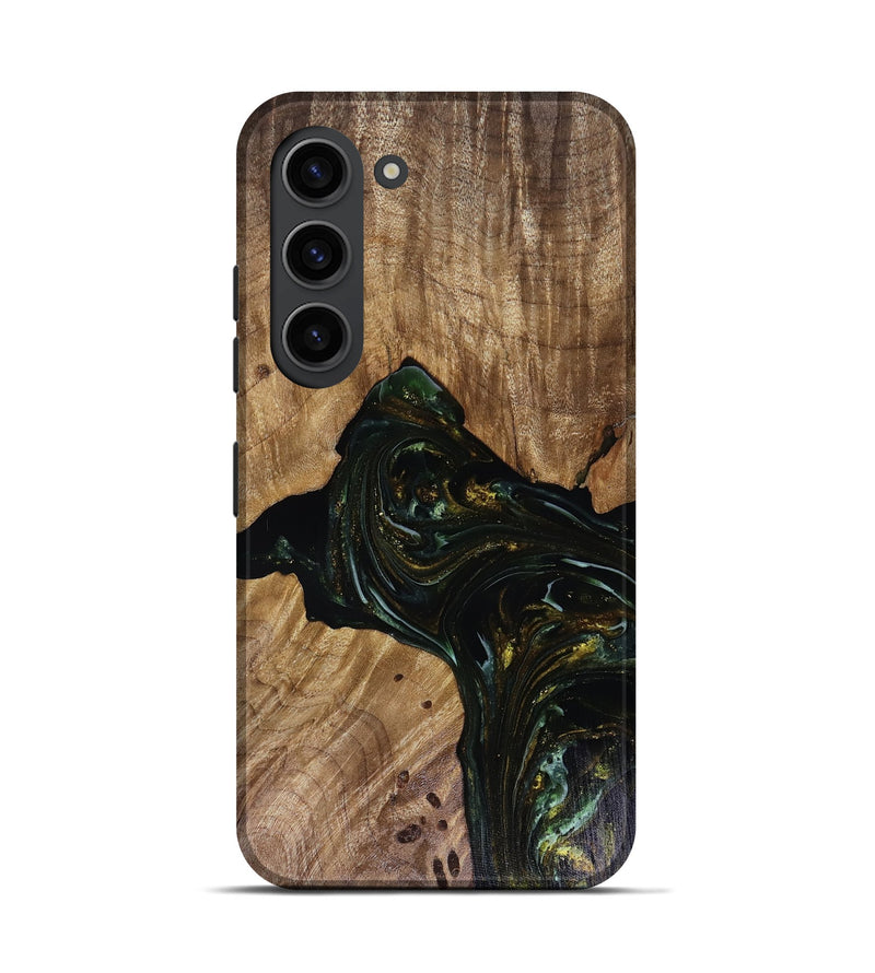 Galaxy S23 Wood Live Edge Phone Case - Aydan (Green, 817926)