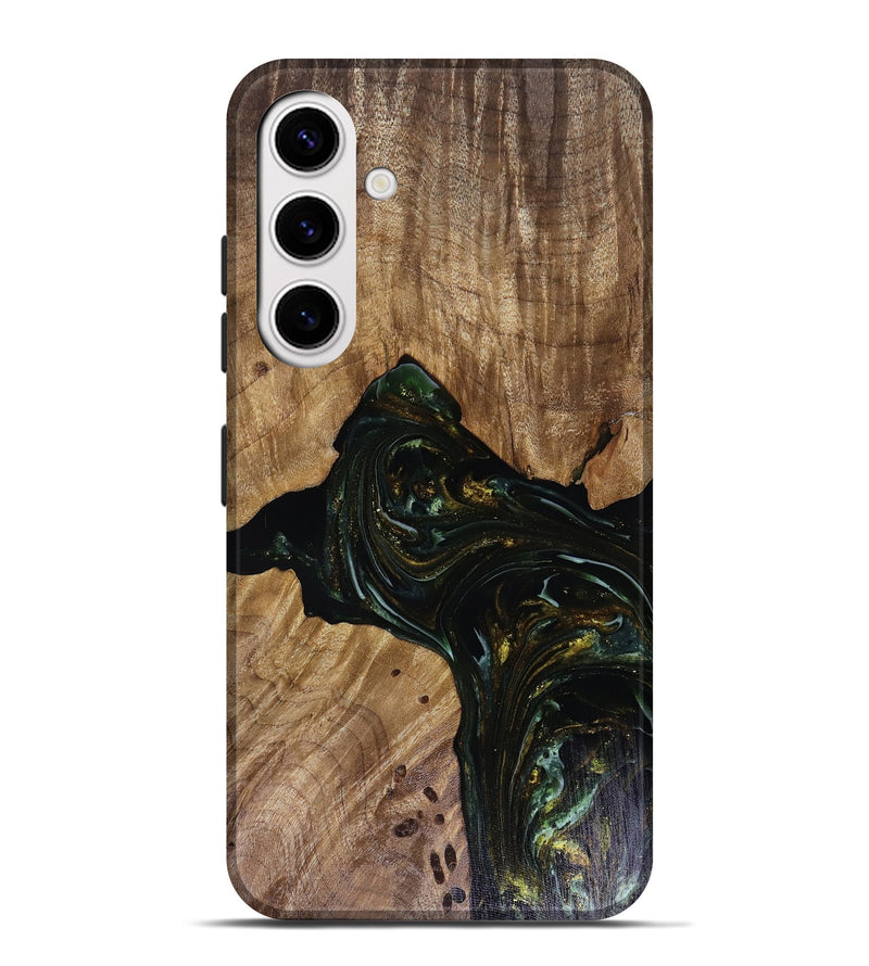 Galaxy S25 Plus Wood Live Edge Phone Case - Aydan (Green, 817926)