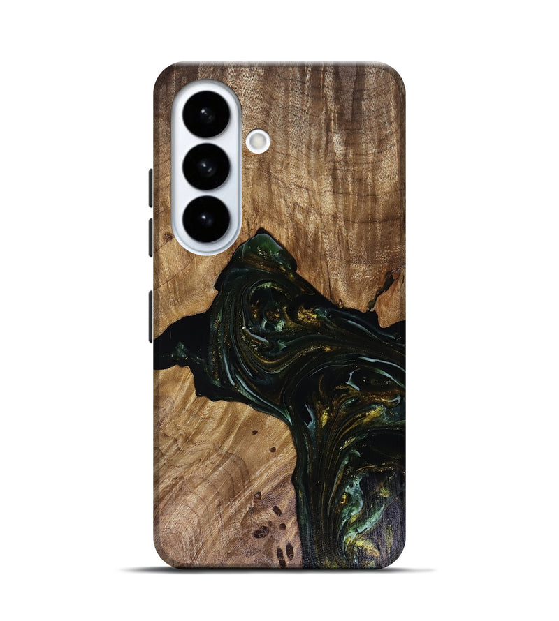 Galaxy S26 Wood Live Edge Phone Case - Aydan (Green, 817926)