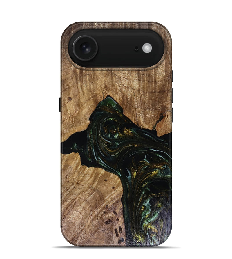 iPhone 17 Air Wood Live Edge Phone Case - Aydan (Green, 817926)