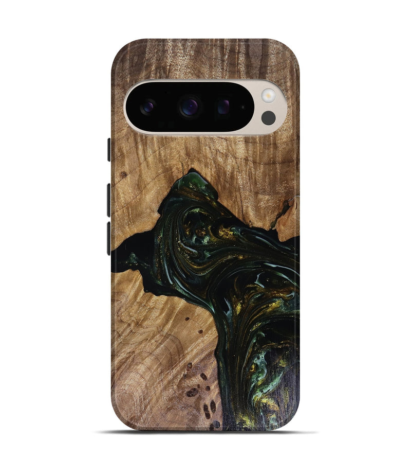 Pixel 10 Wood Live Edge Phone Case - Aydan (Green, 817926)