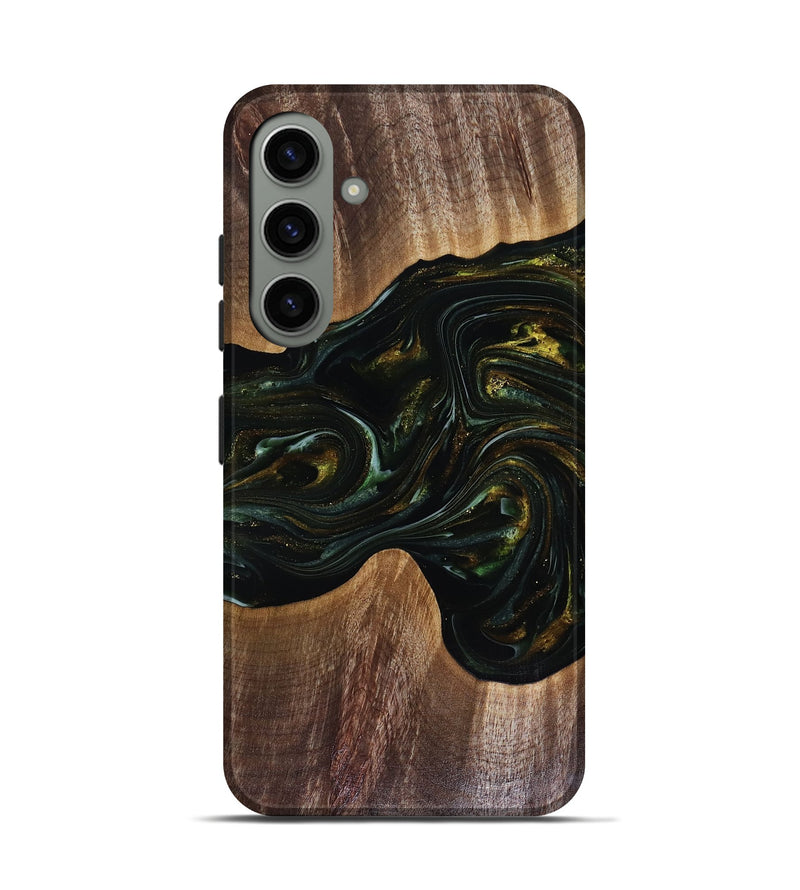 Galaxy S24 Wood Live Edge Phone Case - Rashad (Green, 817927)