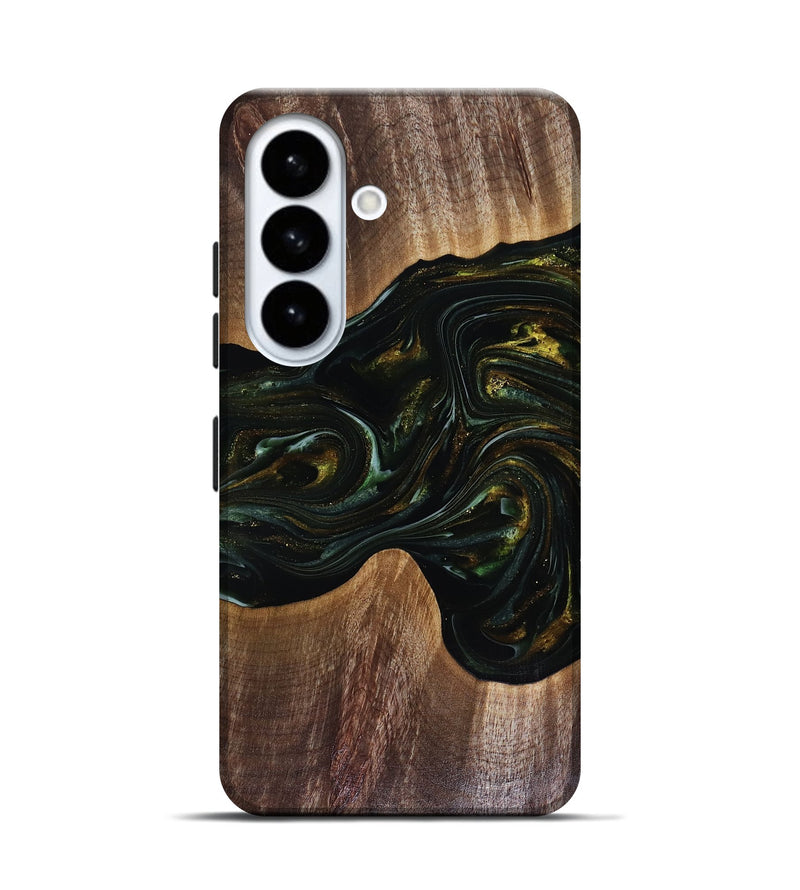 Galaxy S26 Wood Live Edge Phone Case - Rashad (Green, 817927)